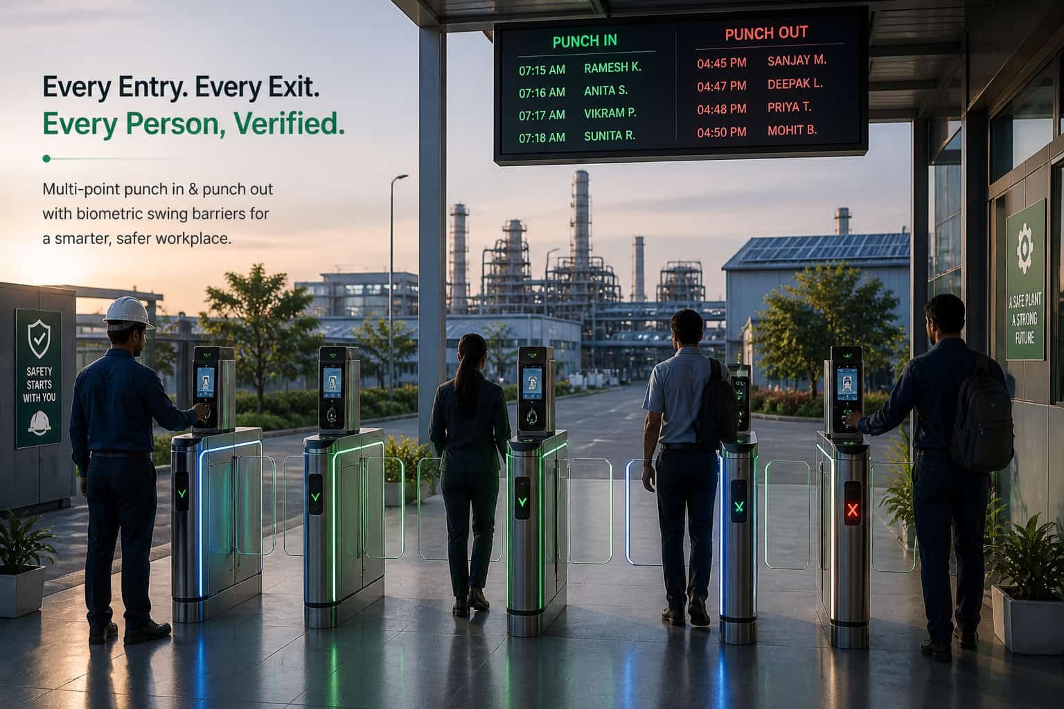 Automated Pedestrian Swing Barriers